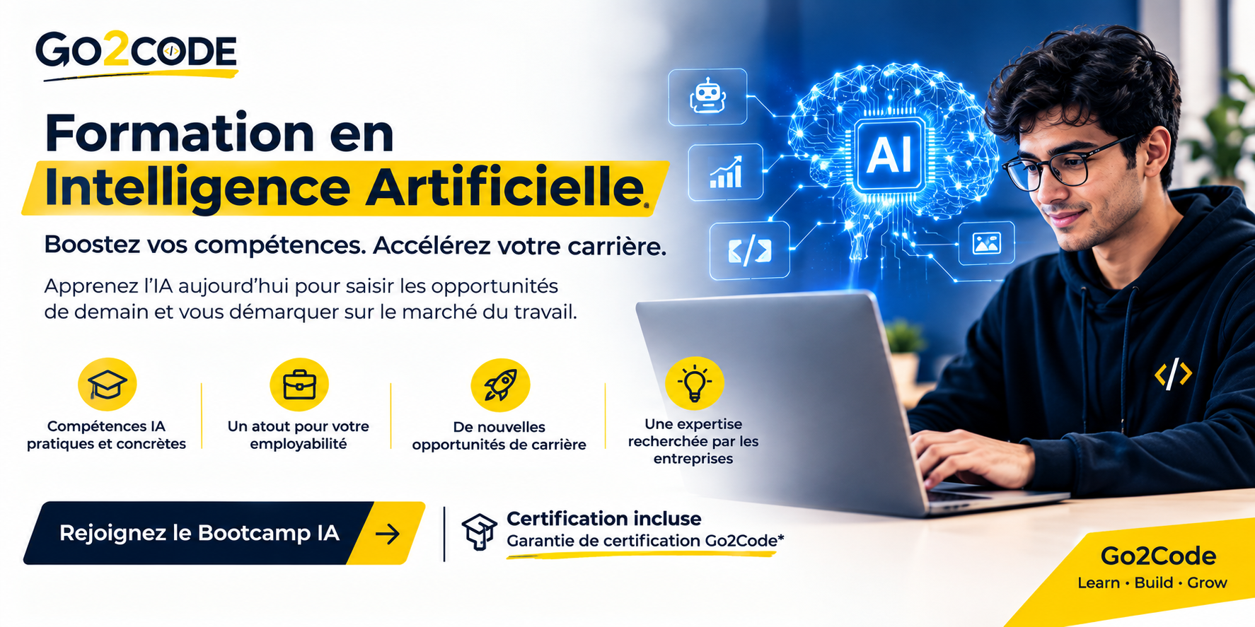 Formation en intelligence artificielle : pourquoi apprendre l’IA peut accélérer votre carrière