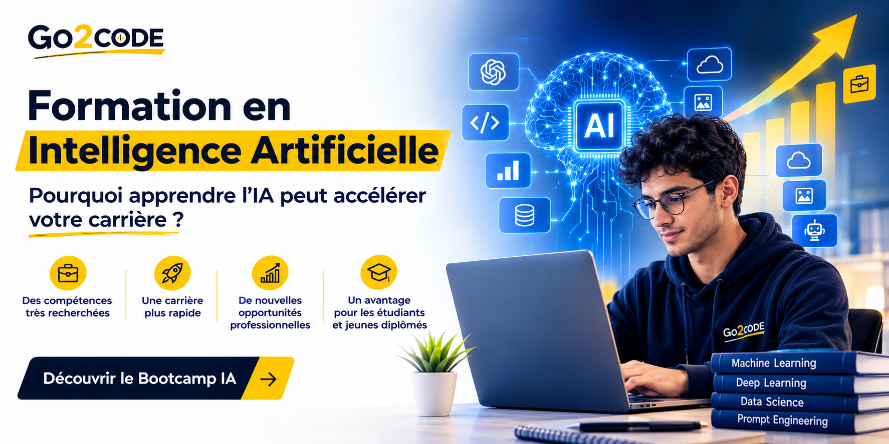 Formation en intelligence artificielle : pourquoi apprendre l’IA peut accélérer votre carrière